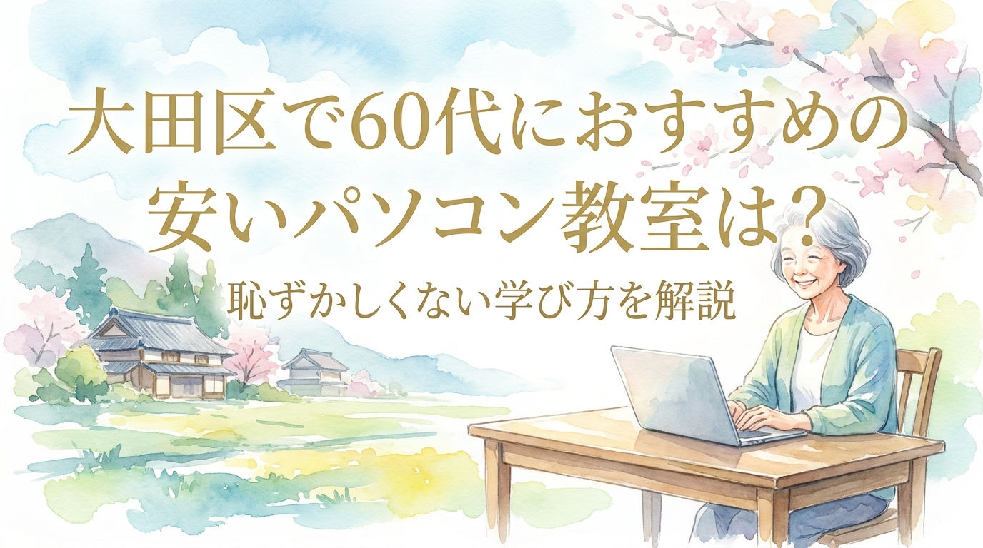 大田区で60代におすすめの安いパソコン教室は？恥ずかしくない学び方を解説
