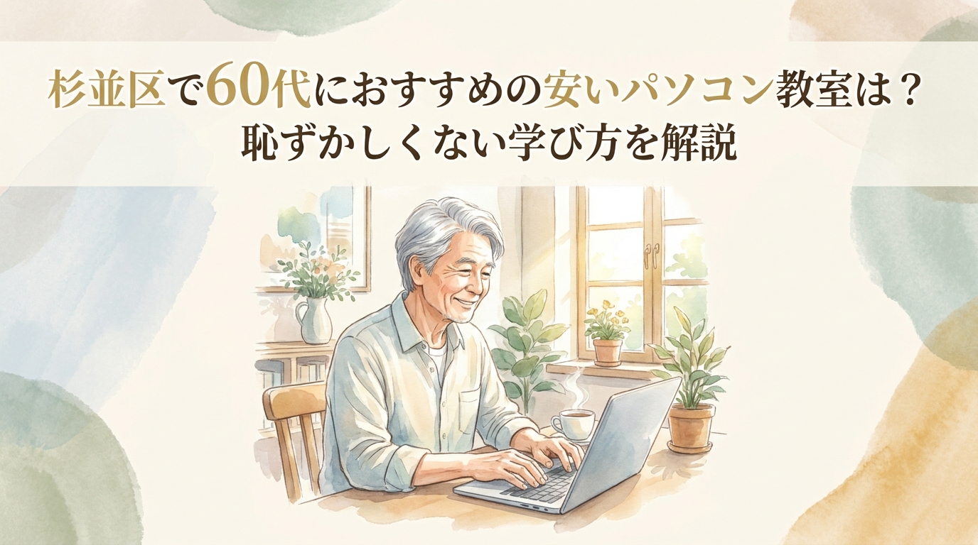 杉並区で60代におすすめの安いパソコン教室は？恥ずかしくない学び方を解説