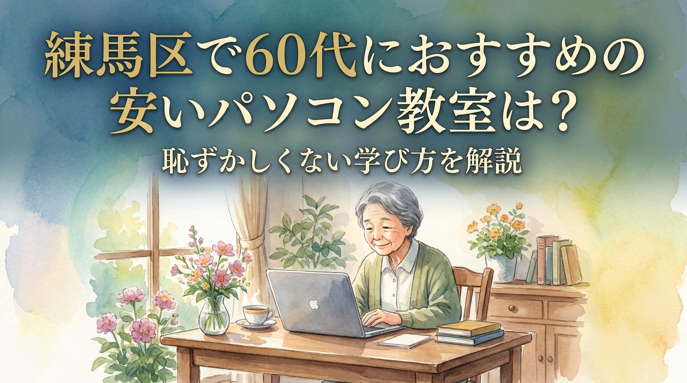 練馬区で60代におすすめの安いパソコン教室は?恥ずかしくない学び方を解説