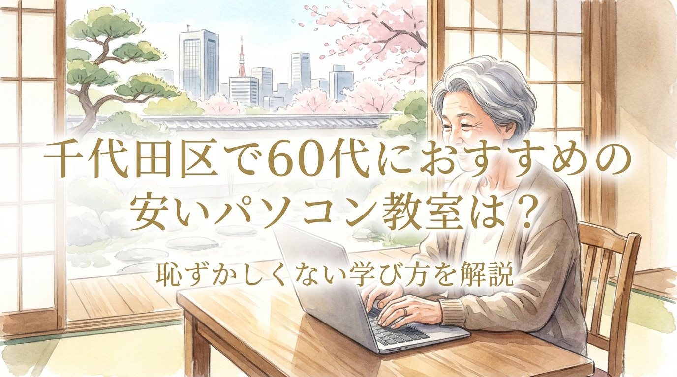 千代田区で60代におすすめの安いパソコン教室は?恥ずかしくない学び方を解説