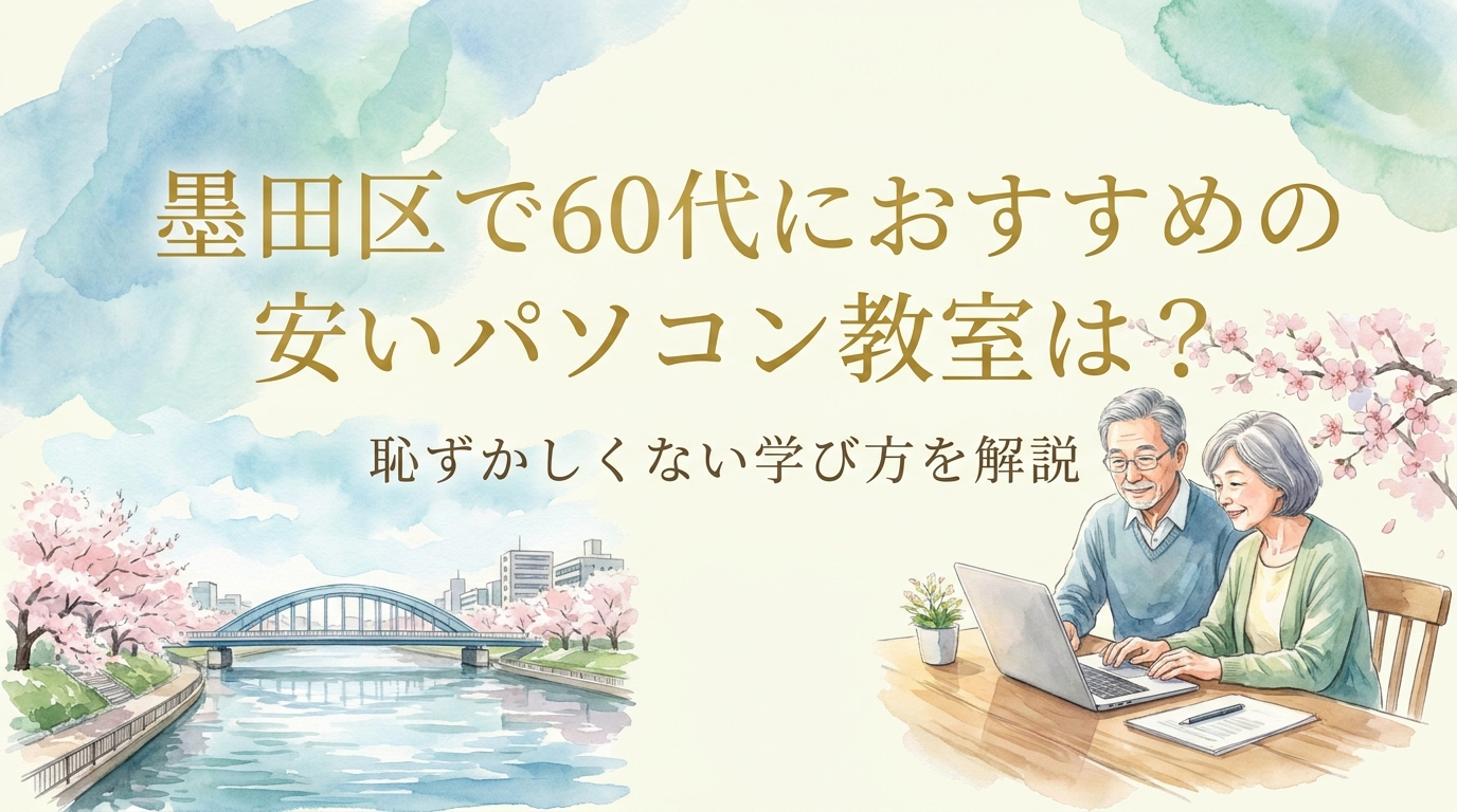 墨田区で60代におすすめの安いパソコン教室は？恥ずかしくない学び方を解説