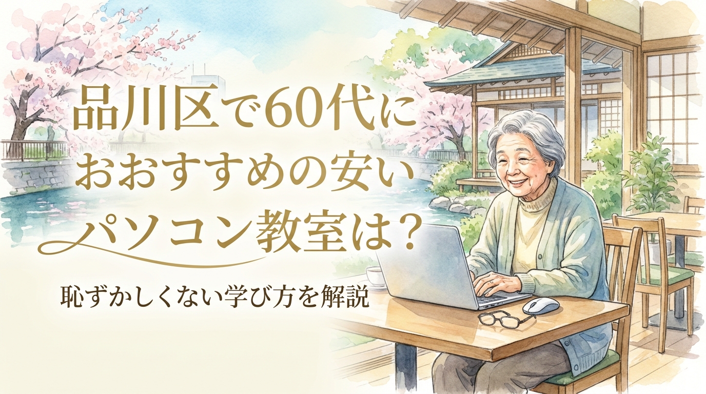 品川区で60代におすすめの安いパソコン教室は?恥ずかしくない学び方を解説