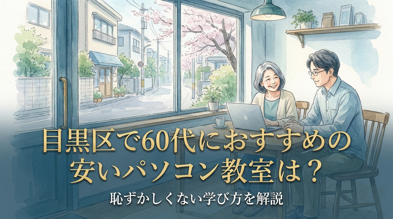 目黒区で60代におすすめの安いパソコン教室は?恥ずかしくない学び方を解説