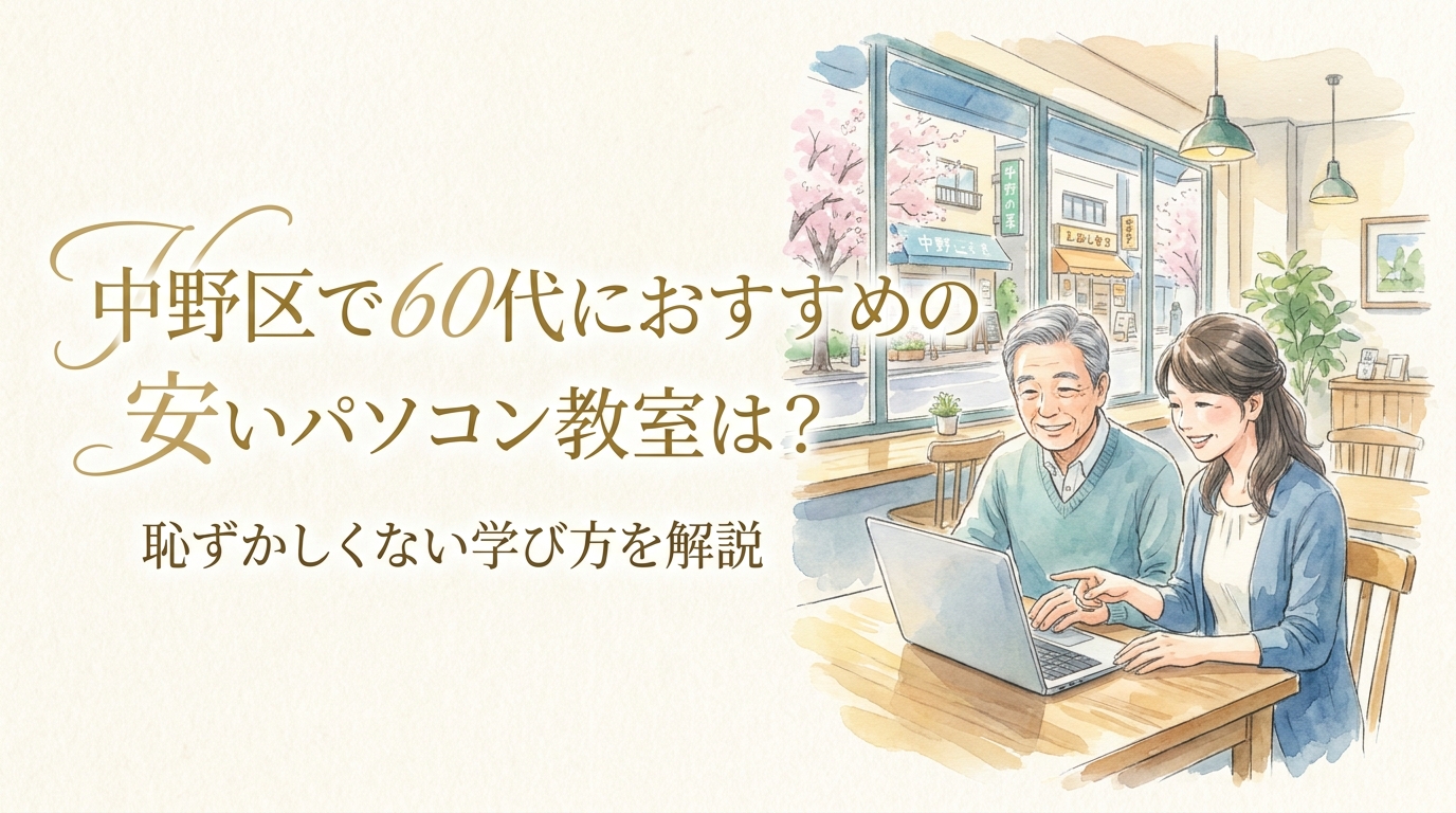 中野区で60代におすすめの安いパソコン教室は？恥ずかしくない学び方を解説