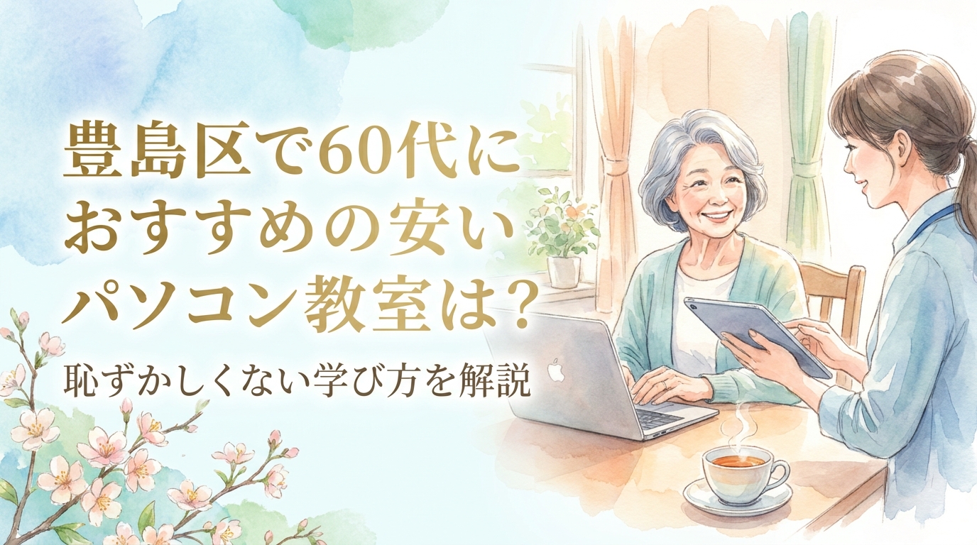 豊島区で60代におすすめの安いパソコン教室は?恥ずかしくない学び方を解説