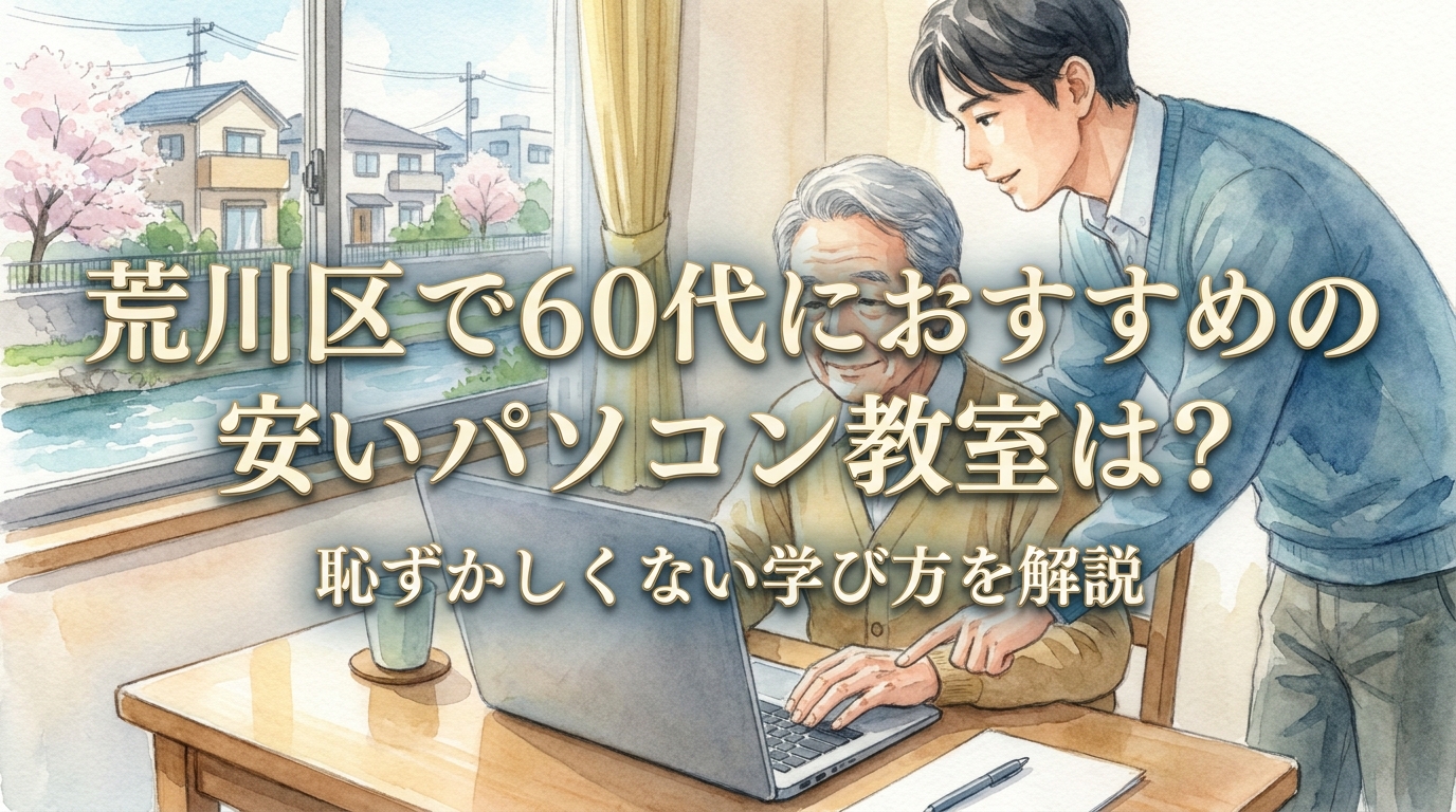 荒川区で60代におすすめの安いパソコン教室は?恥ずかしくない学び方を解説