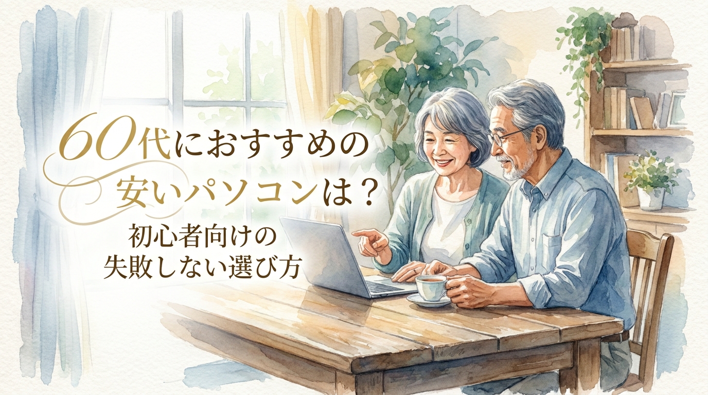 60代におすすめの安いパソコンは?初心者向けの失敗しない選び方