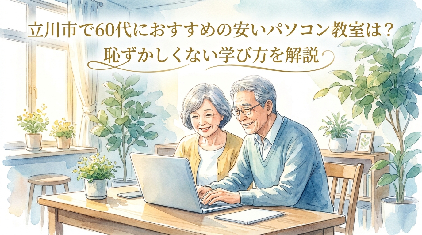 立川市で60代におすすめの安いパソコン教室は?恥ずかしくない学び方を解説