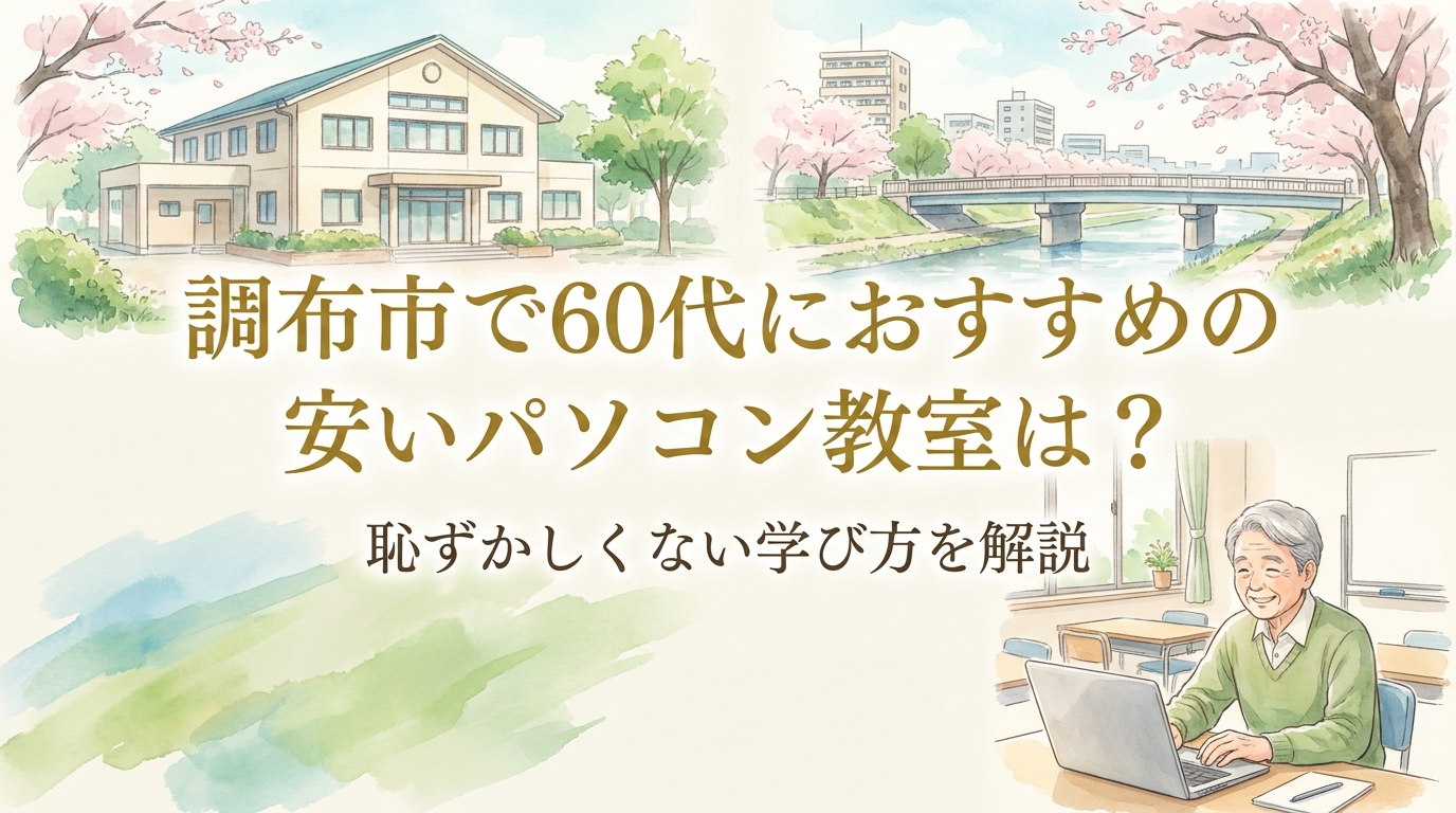 調布市で60代におすすめの安いパソコン教室は?恥ずかしくない学び方を解説