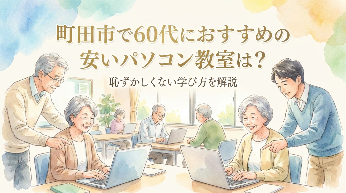 町田市で60代におすすめの安いパソコン教室は?恥ずかしくない学び方を解説