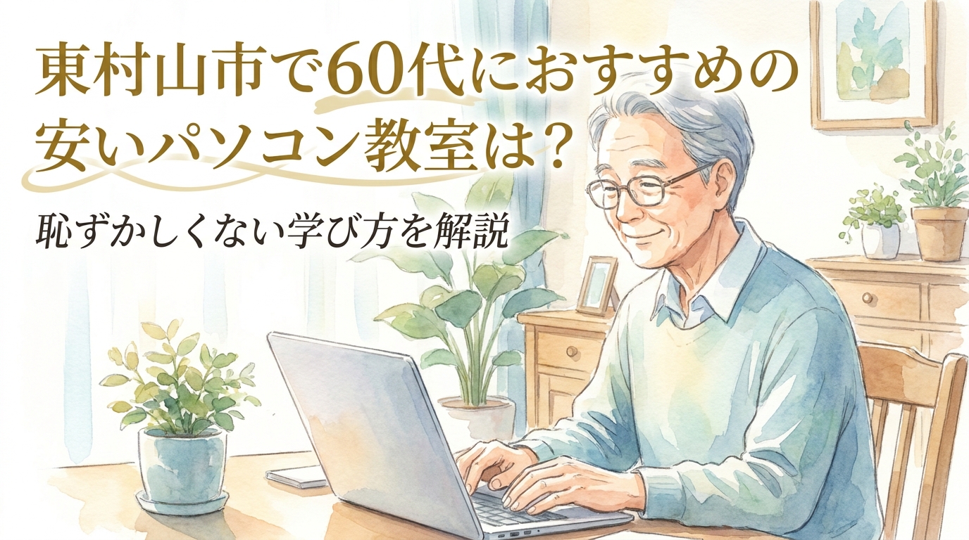 東村山市で60代におすすめの安いパソコン教室は?恥ずかしくない学び方を解説