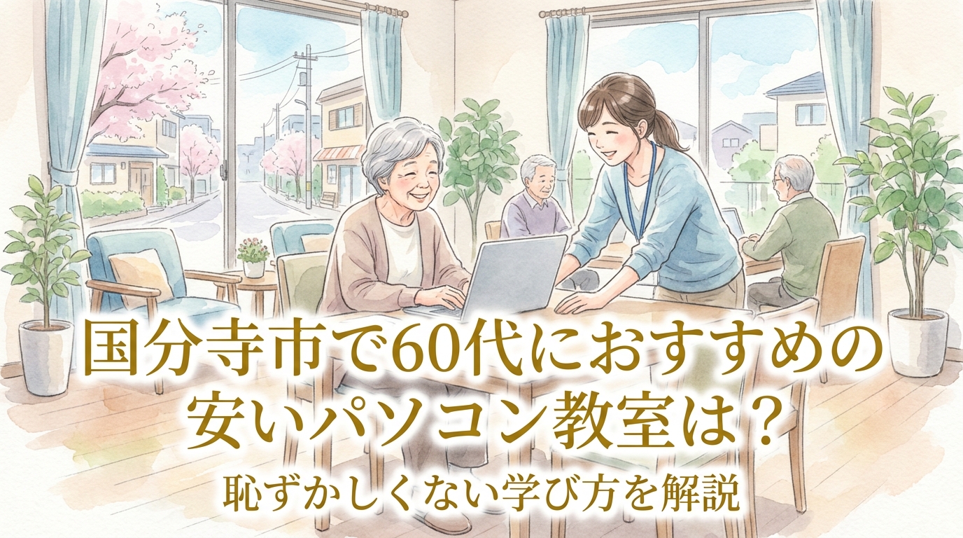 国分寺市で60代におすすめの安いパソコン教室は？恥ずかしくない学び方を解説