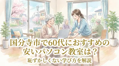 国分寺市で60代におすすめの安いパソコン教室は？恥ずかしくない学び方を解説