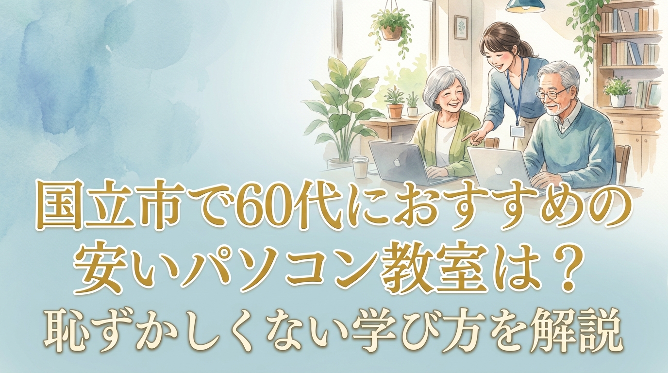 国立市で60代におすすめの安いパソコン教室は?恥ずかしくない学び方を解説