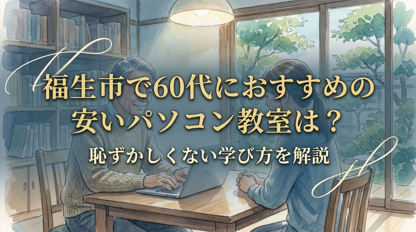 福生市で60代におすすめの安いパソコン教室は?恥ずかしくない学び方を解説