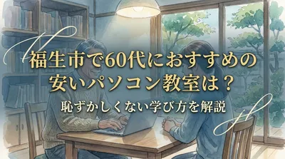 福生市で60代におすすめの安いパソコン教室は？恥ずかしくない学び方を解説
