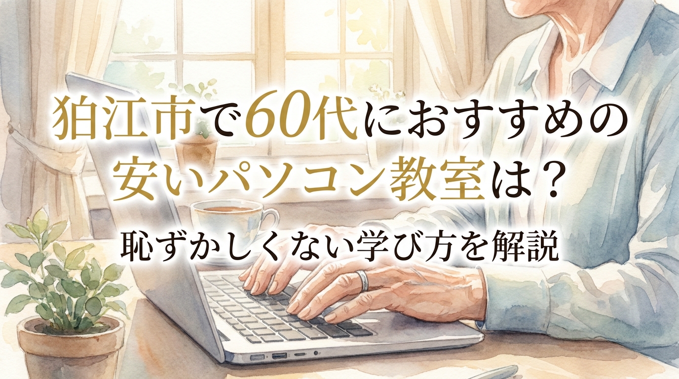 狛江市で60代におすすめの安いパソコン教室は?恥ずかしくない学び方を解説