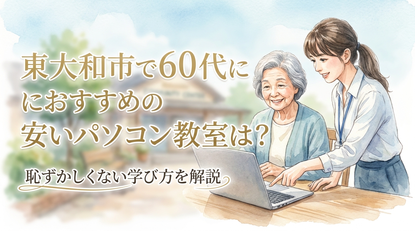 東大和市で60代におすすめの安いパソコン教室は?恥ずかしくない学び方を解説