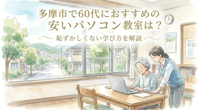 多摩市で60代におすすめの安いパソコン教室は？恥ずかしくない学び方を解説