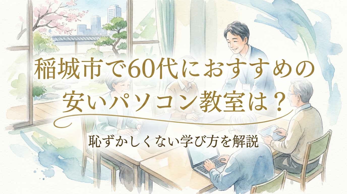 稲城市で60代におすすめの安いパソコン教室は?恥ずかしくない学び方を解説