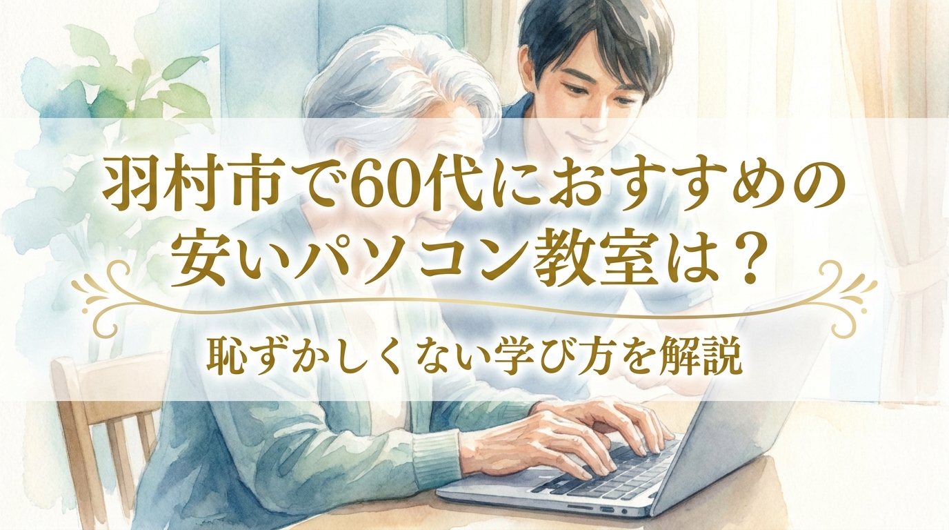 羽村市で60代におすすめの安いパソコン教室は?恥ずかしくない学び方を解説