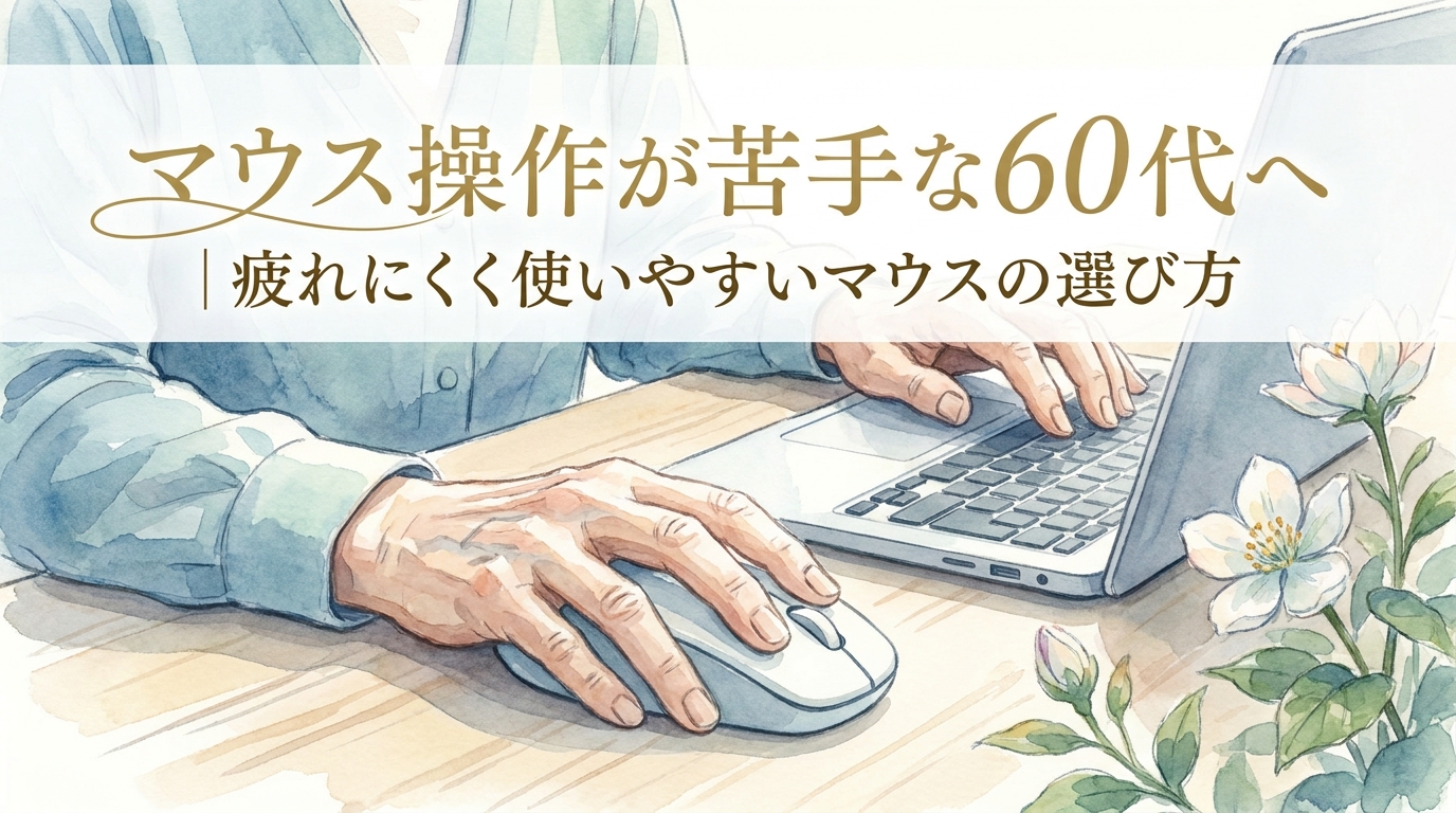 マウス操作が苦手な60代へ|疲れにくく使いやすいマウスの選び方