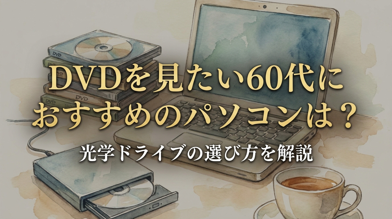 DVDを見たい60代におすすめのパソコンは?光学ドライブの選び方を解説