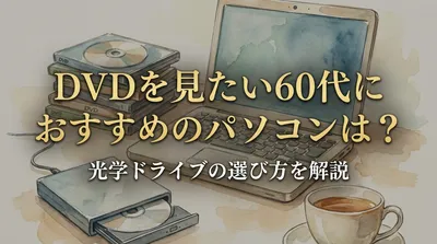 DVDを見たい60代におすすめのパソコンは？光学ドライブの選び方を解説
