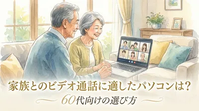 家族とのビデオ通話に適したパソコンは？60代向けの選び方