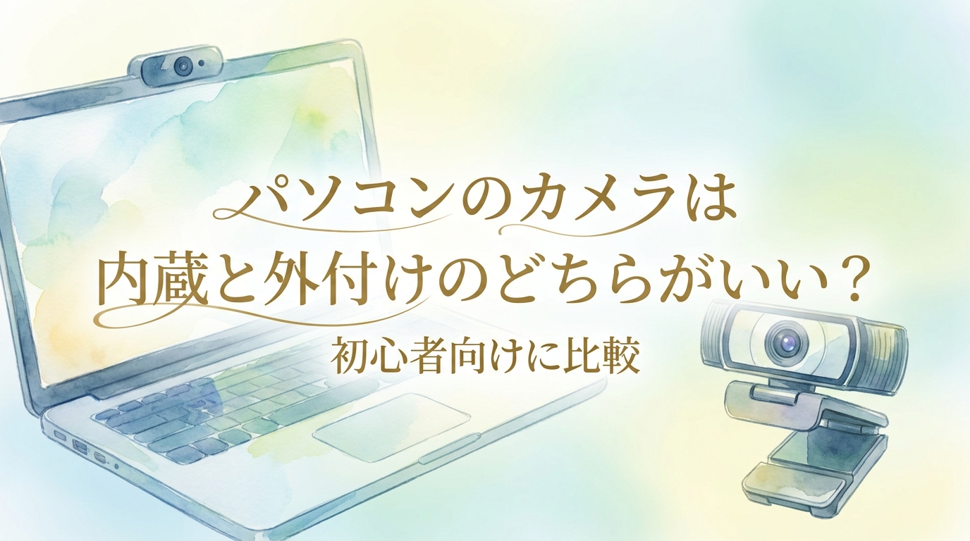 パソコンのカメラは内蔵と外付けのどちらがいい?初心者向けに比較