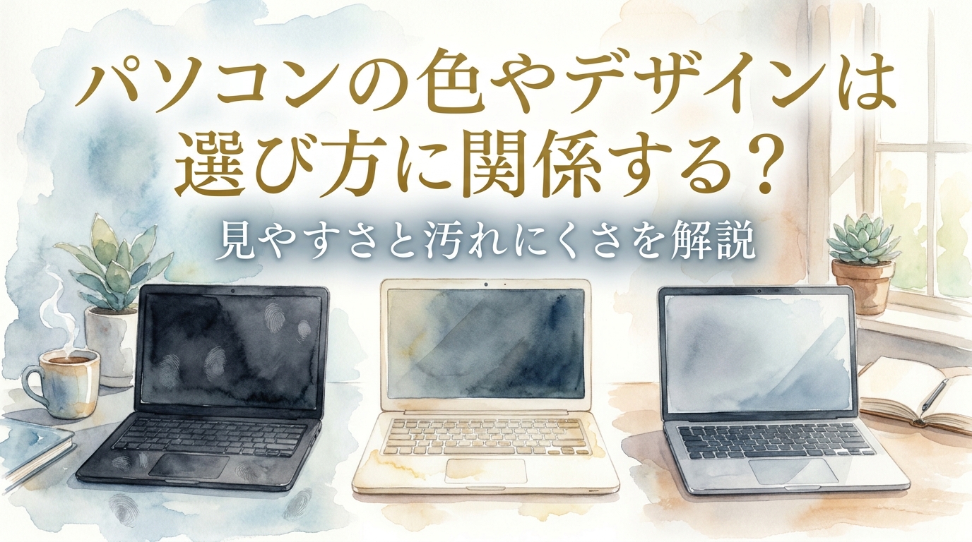 パソコンの色やデザインは選び方に関係する?見やすさと汚れにくさを解説
