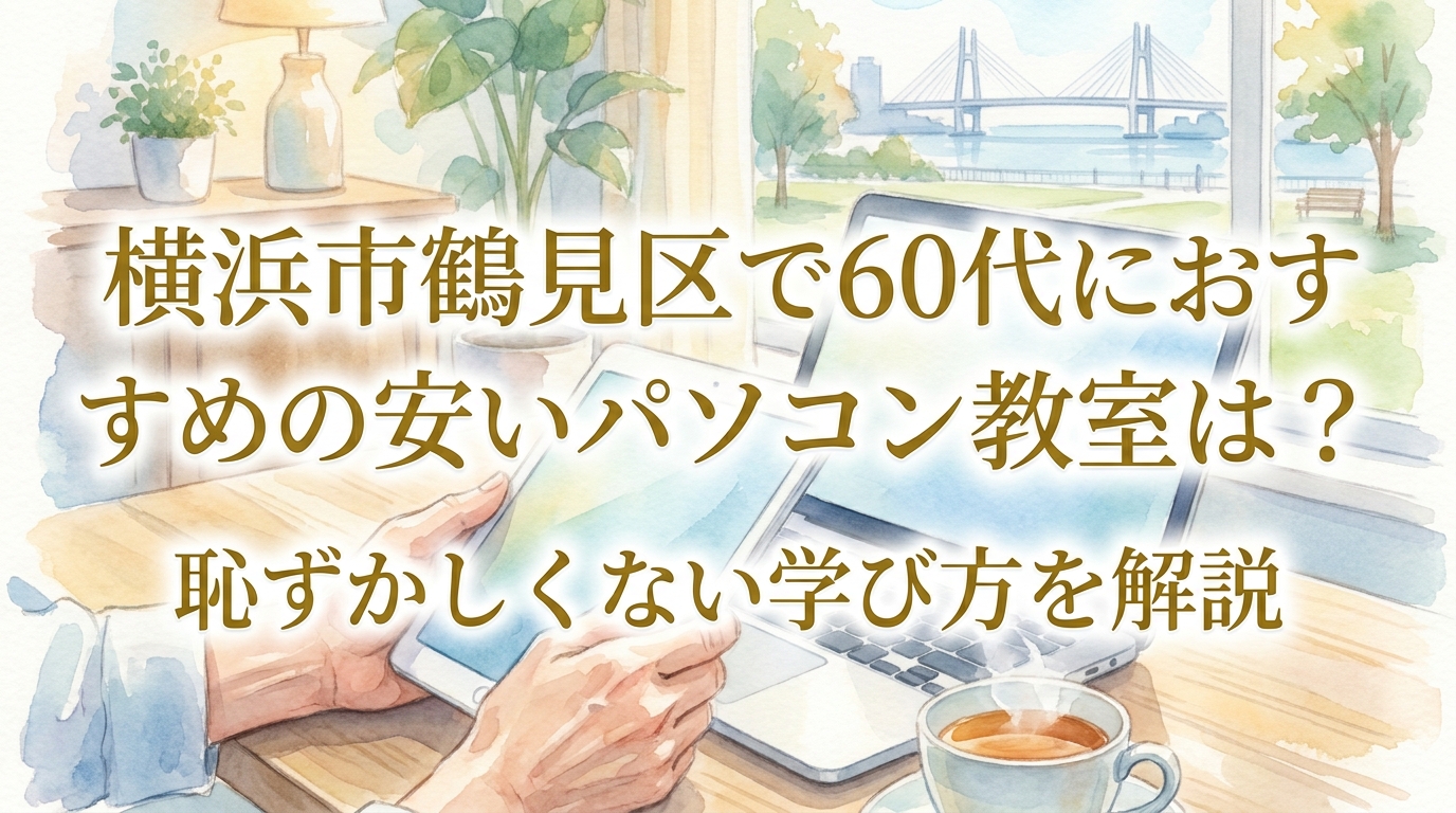 横浜市鶴見区で60代におすすめの安いパソコン教室は?恥ずかしくない学び方を解説