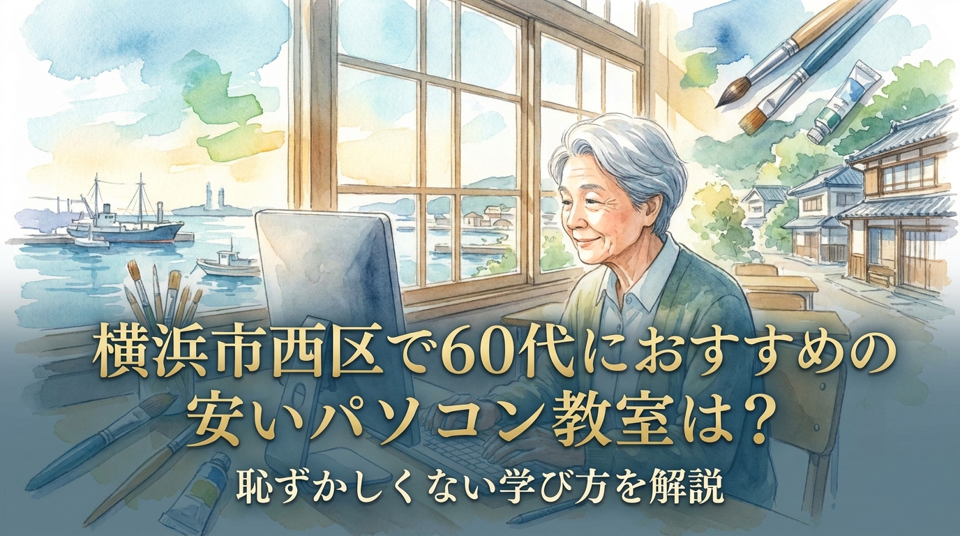 横浜市西区で60代におすすめの安いパソコン教室は?恥ずかしくない学び方を解説