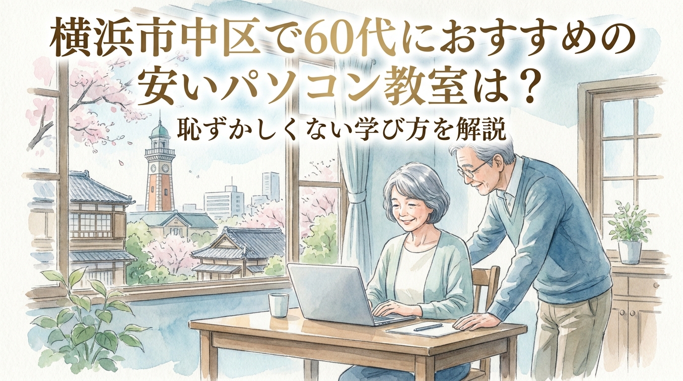 横浜市中区で60代におすすめの安いパソコン教室は?恥ずかしくない学び方を解説