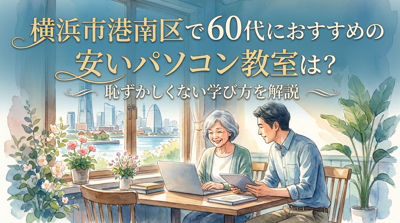 横浜市港南区で60代におすすめの安いパソコン教室は?恥ずかしくない学び方を解説