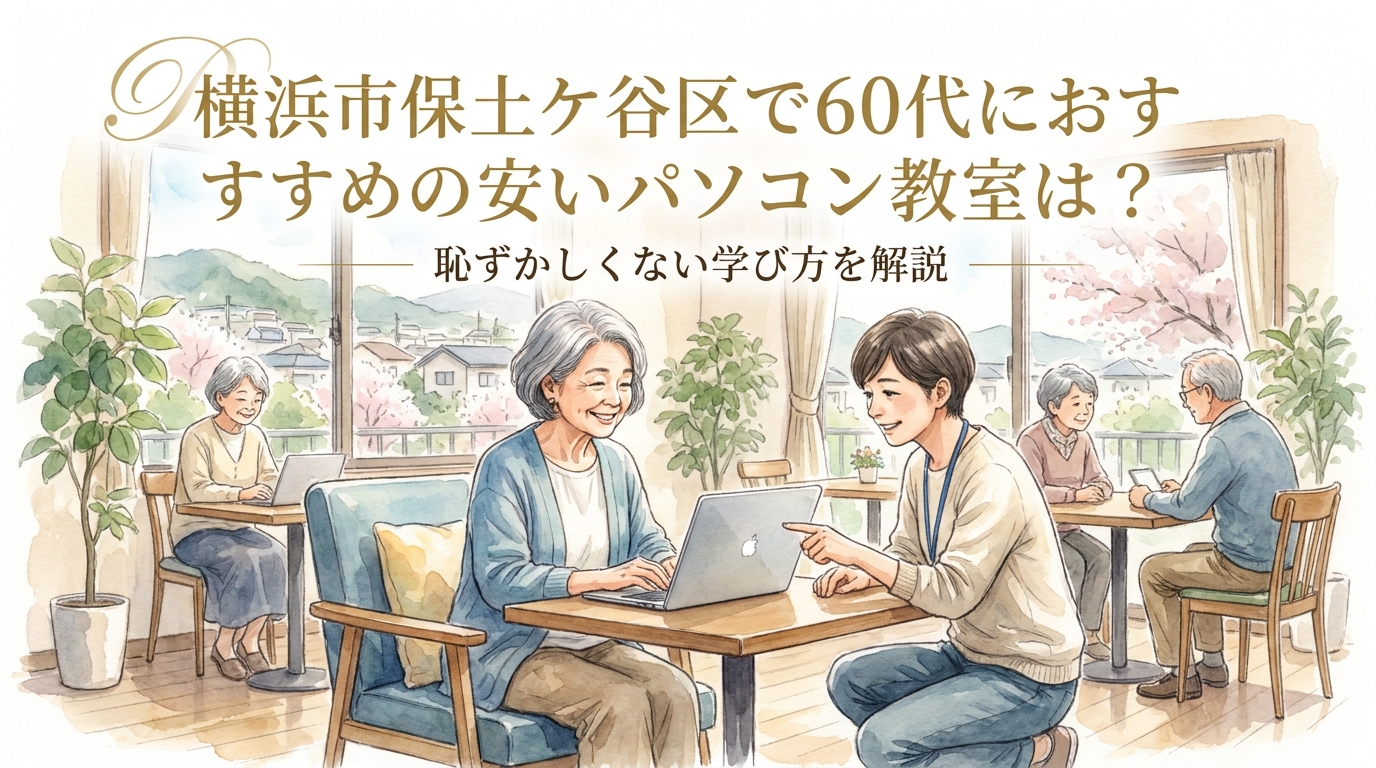 横浜市保土ケ谷区で60代におすすめの安いパソコン教室は?恥ずかしくない学び方を解説