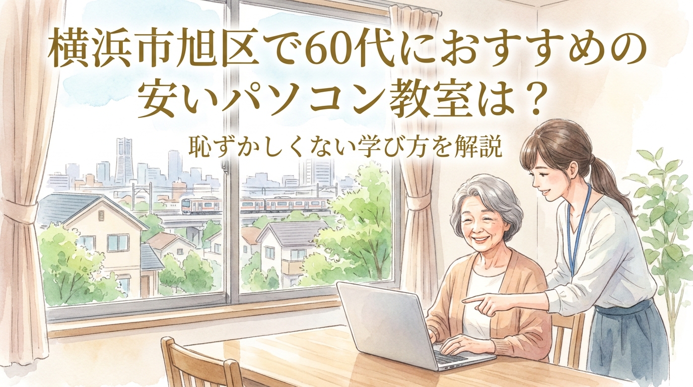 横浜市旭区で60代におすすめの安いパソコン教室は?恥ずかしくない学び方を解説