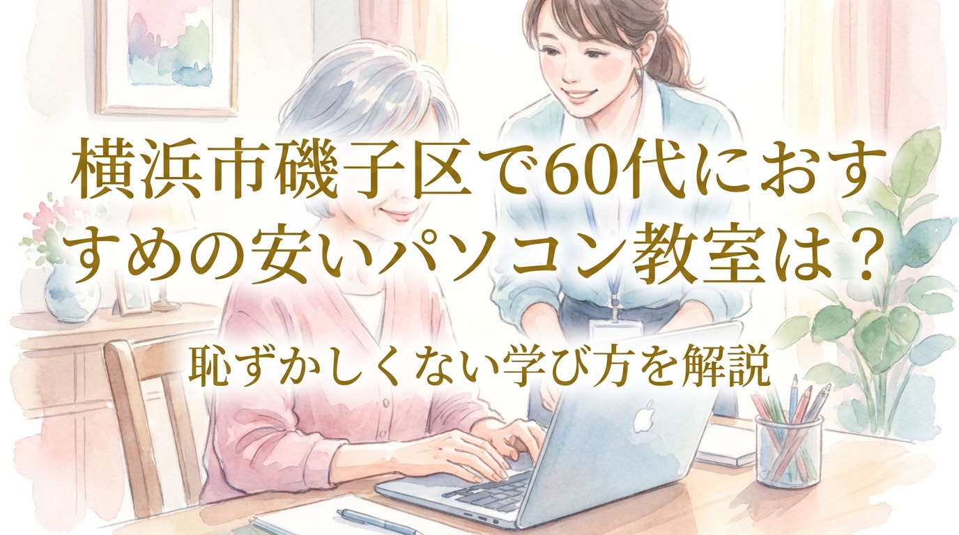 横浜市磯子区で60代におすすめの安いパソコン教室は?恥ずかしくない学び方を解説