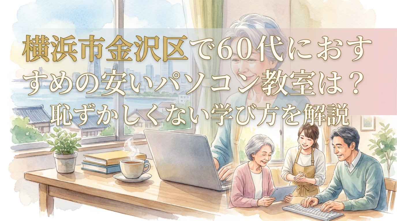 横浜市金沢区で60代におすすめの安いパソコン教室は?恥ずかしくない学び方を解説