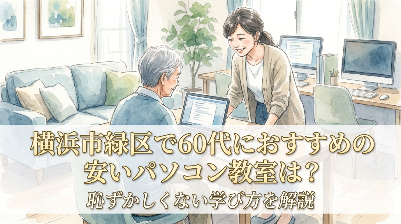 横浜市緑区で60代におすすめの安いパソコン教室は?恥ずかしくない学び方を解説