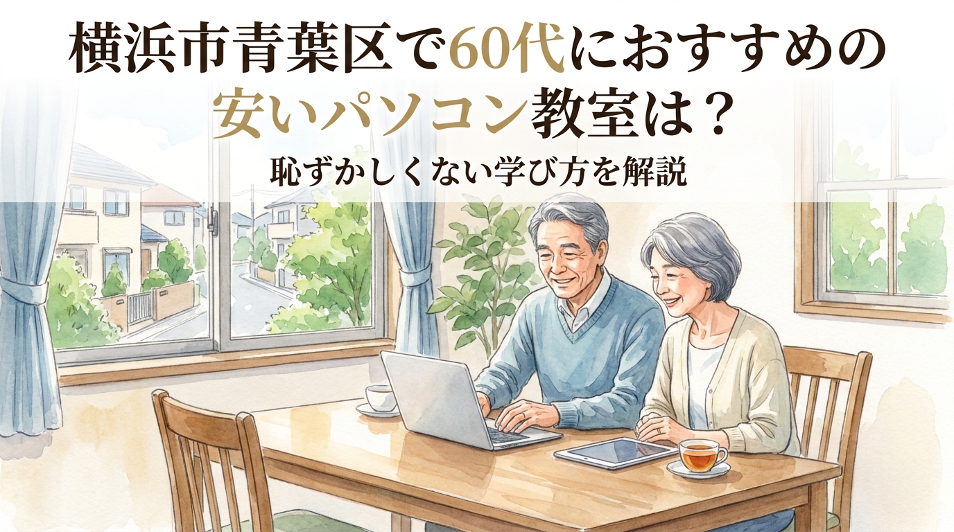 横浜市青葉区で60代におすすめの安いパソコン教室は?恥ずかしくない学び方を解説
