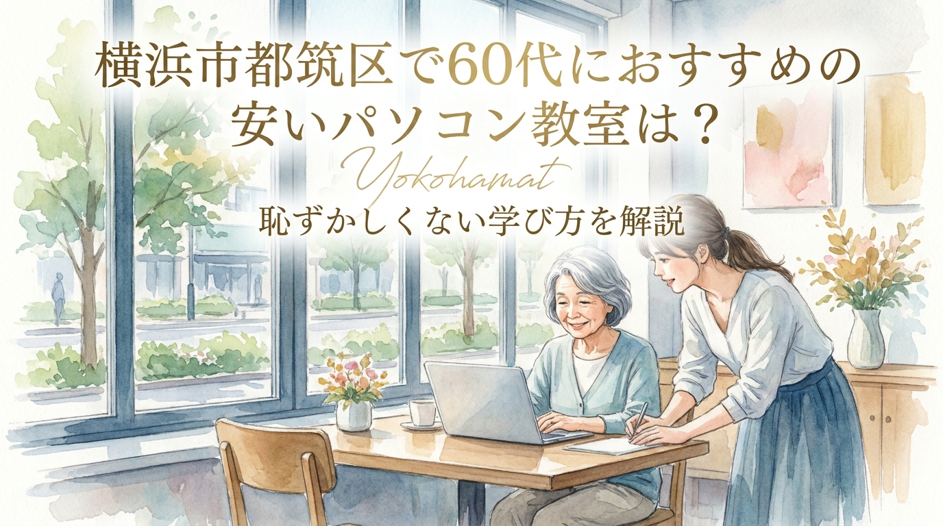 横浜市都筑区で60代におすすめの安いパソコン教室は?恥ずかしくない学び方を解説