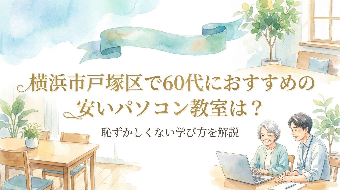 横浜市戸塚区で60代におすすめの安いパソコン教室は?恥ずかしくない学び方を解説