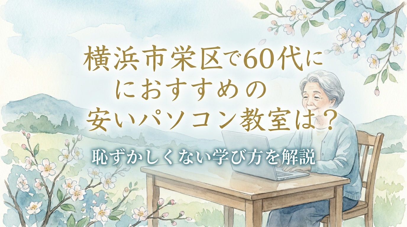 横浜市栄区で60代におすすめの安いパソコン教室は？恥ずかしくない学び方を解説