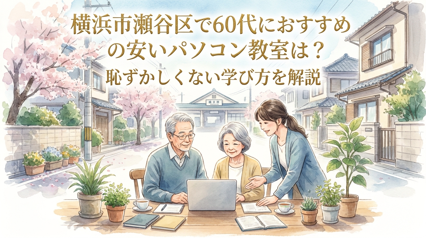 横浜市瀬谷区で60代におすすめの安いパソコン教室は？恥ずかしくない学び方を解説
