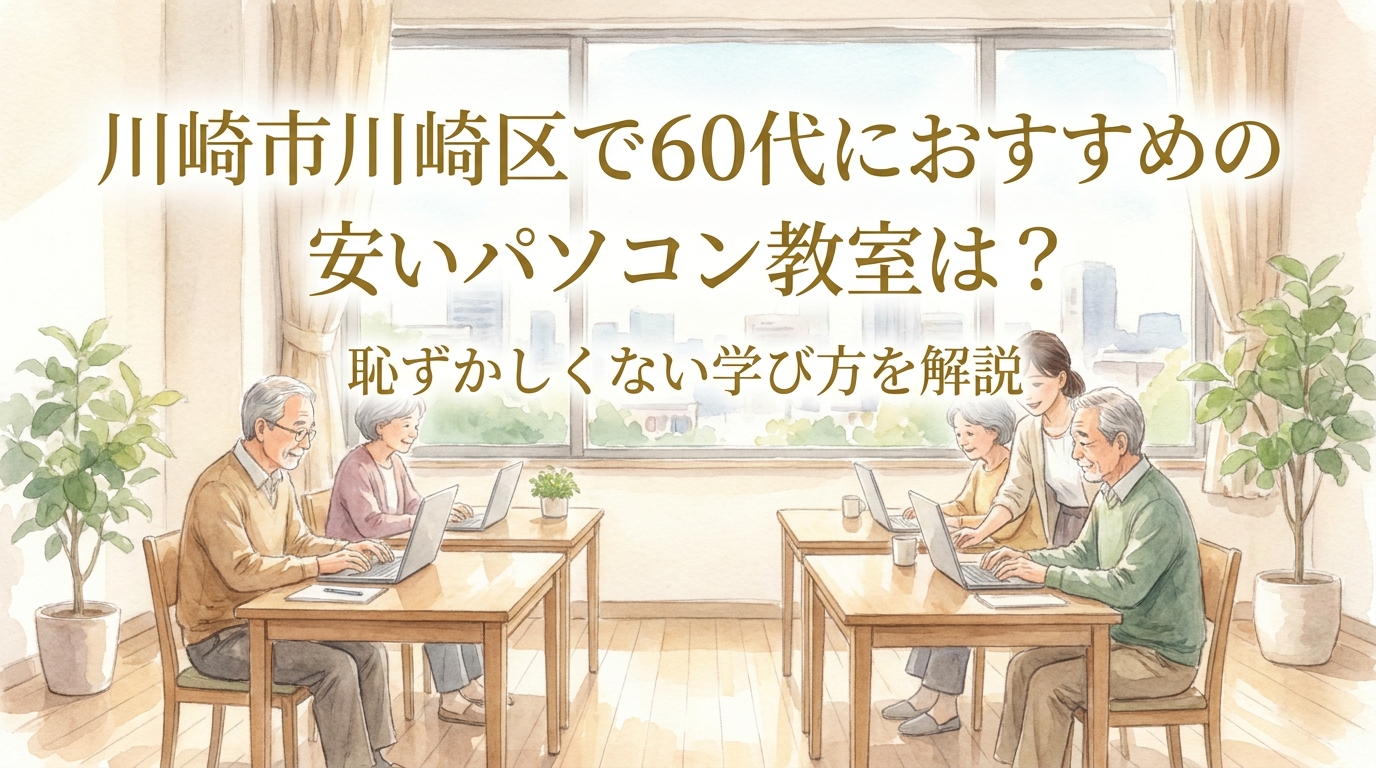 川崎市川崎区で60代におすすめの安いパソコン教室は?恥ずかしくない学び方を解説