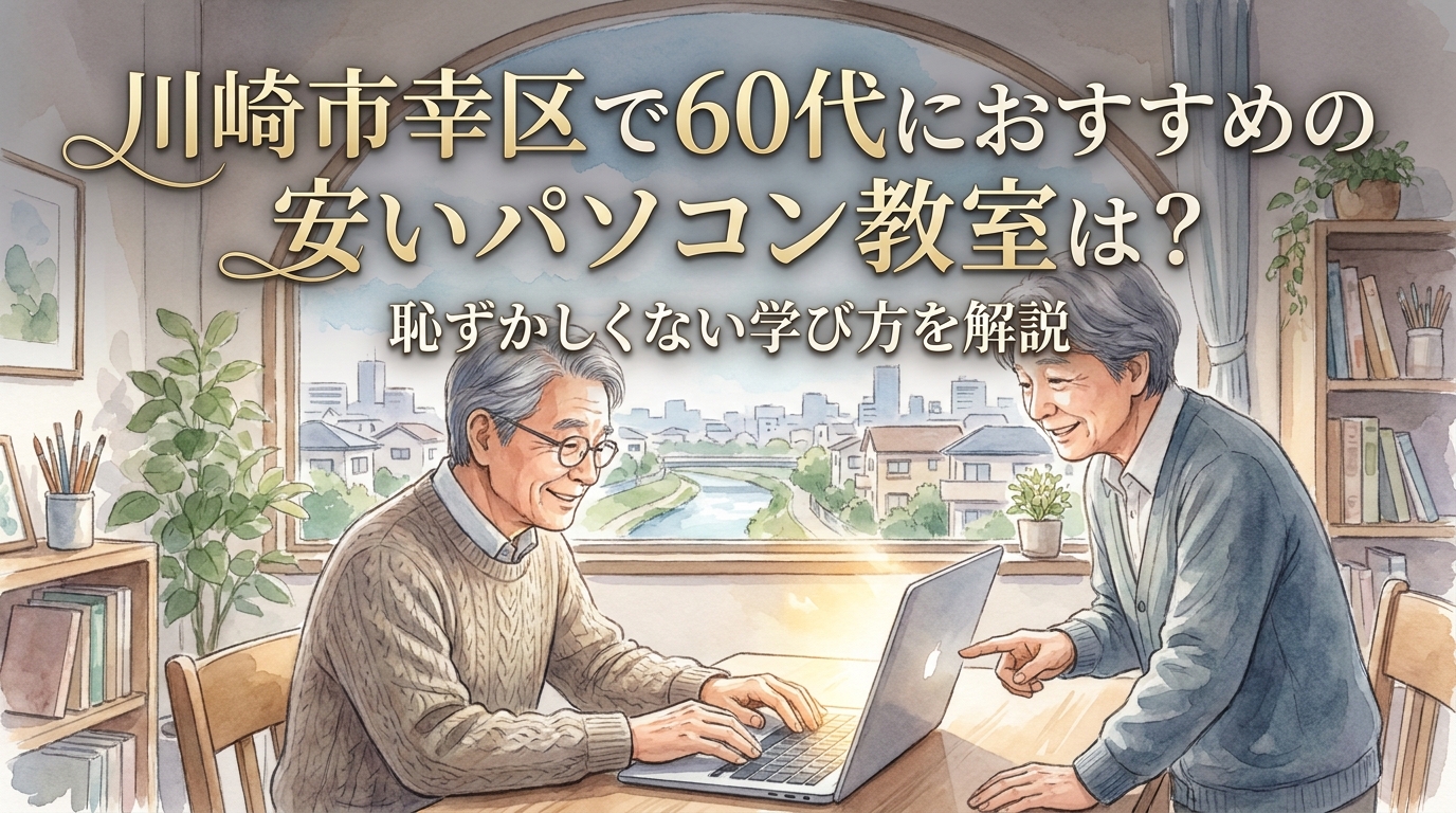 川崎市幸区で60代におすすめの安いパソコン教室は?恥ずかしくない学び方を解説
