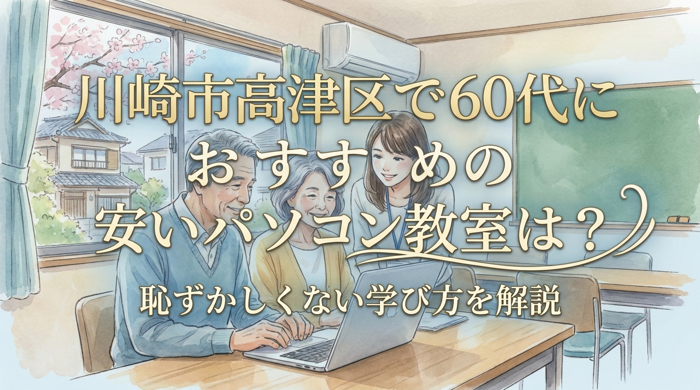 川崎市高津区で60代におすすめの安いパソコン教室は？恥ずかしくない学び方を解説
