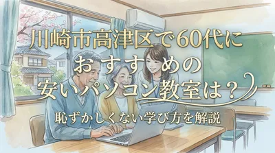 川崎市高津区で60代におすすめの安いパソコン教室は？恥ずかしくない学び方を解説