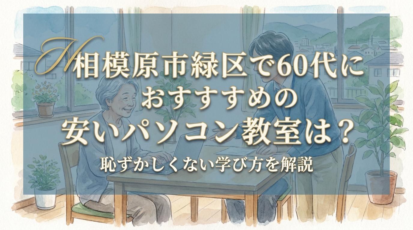 相模原市緑区で60代におすすめの安いパソコン教室は?恥ずかしくない学び方を解説